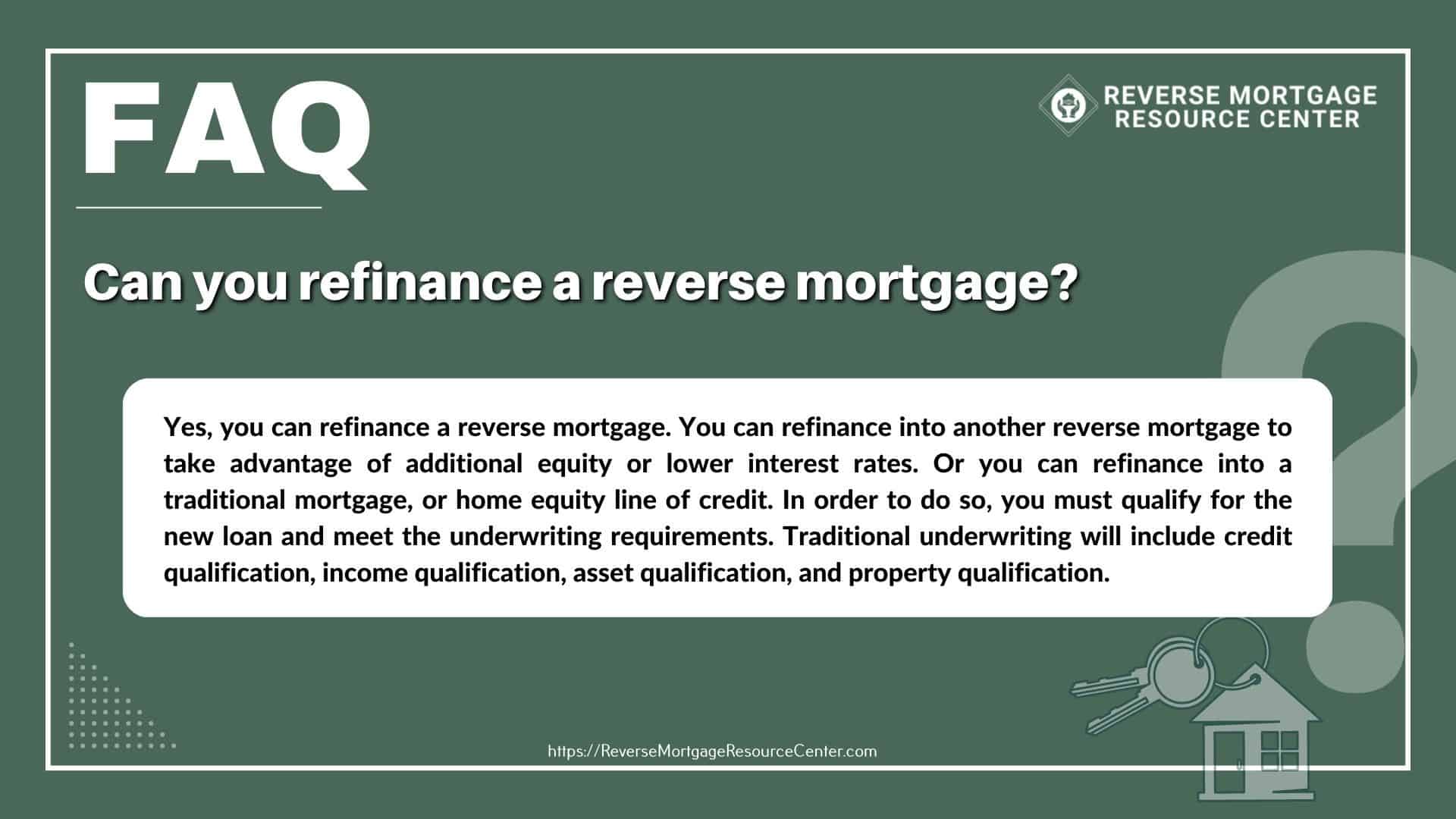 Can you refinance a reverse mortgage?