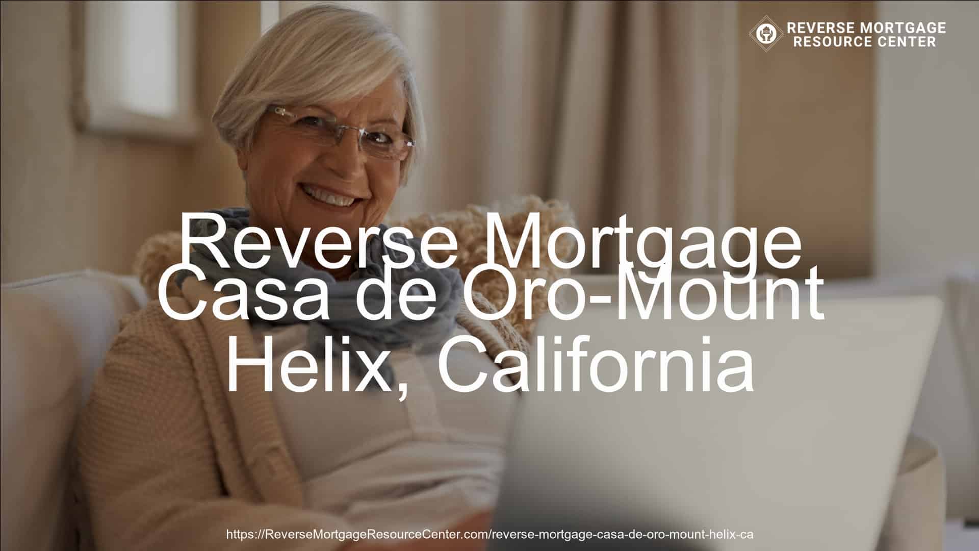Reverse Mortgage in Casa de Oro-Mount Helix, CA