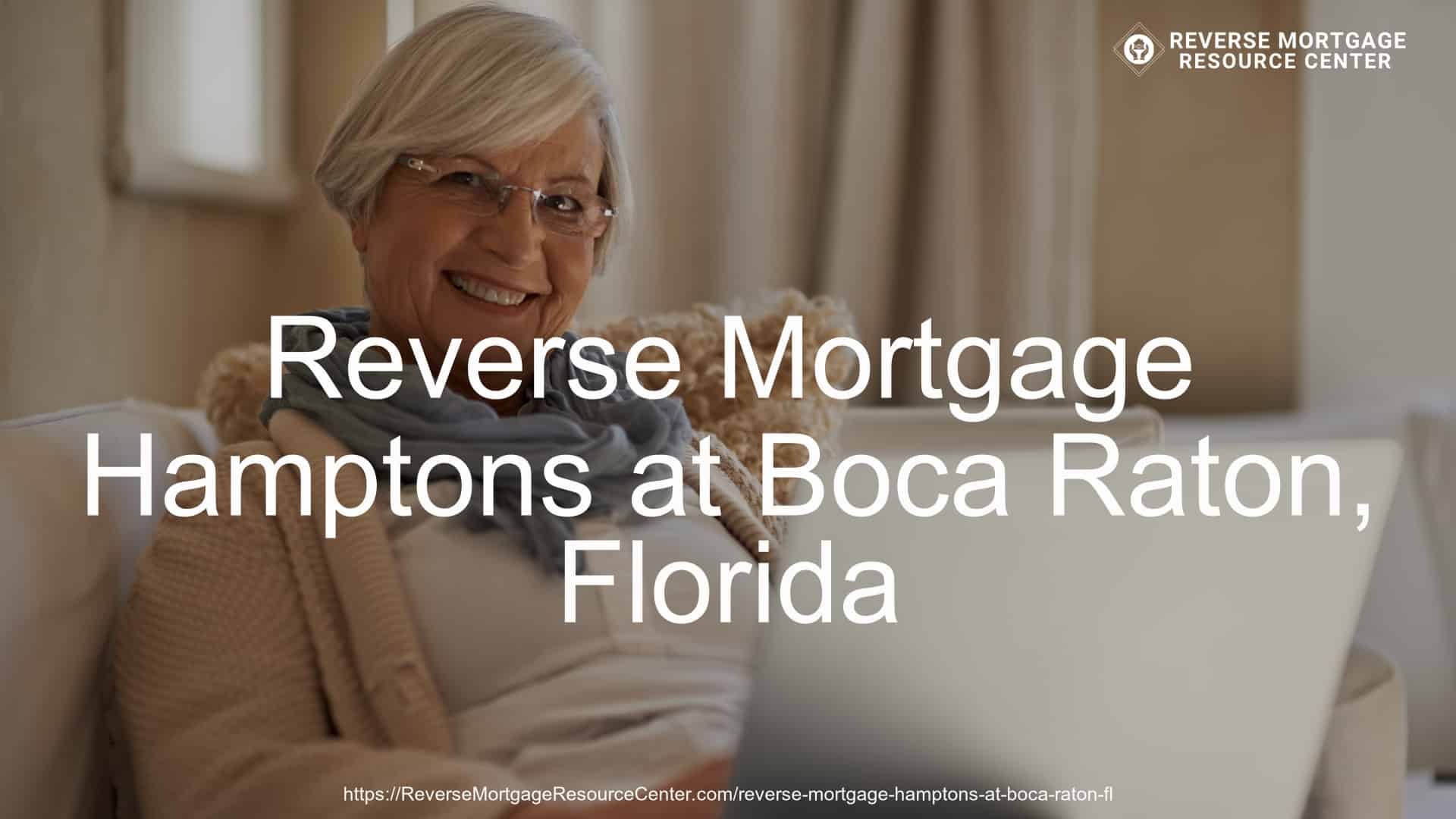 Reverse Mortgage Loans in Hamptons at Boca Raton Florida