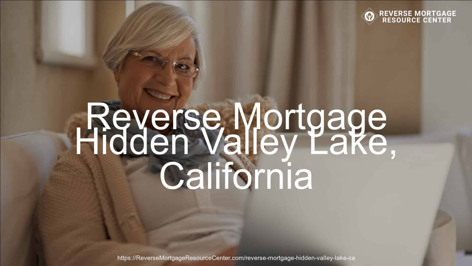Reverse Mortgage Loans in Hidden Valley Lake California